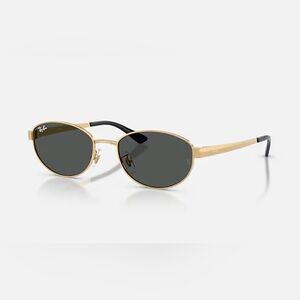 Ray-Ban RB3774D in Polished Arista Gold Frame with Dark Gray Lenses